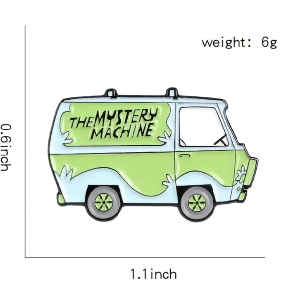 Scooby Doo The Mystery Machine Van Enamel Pin, Brooch, NEW - Picture 5 of 5
